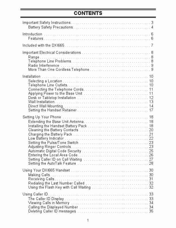 Uniden Cordless Telephone DXI665-page_pdf
